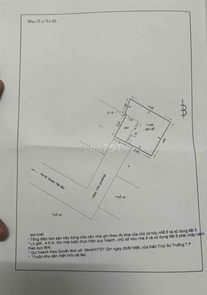 Hẽm 134 một sẹt Đoàn Văn Bơ khu 20 thước q4