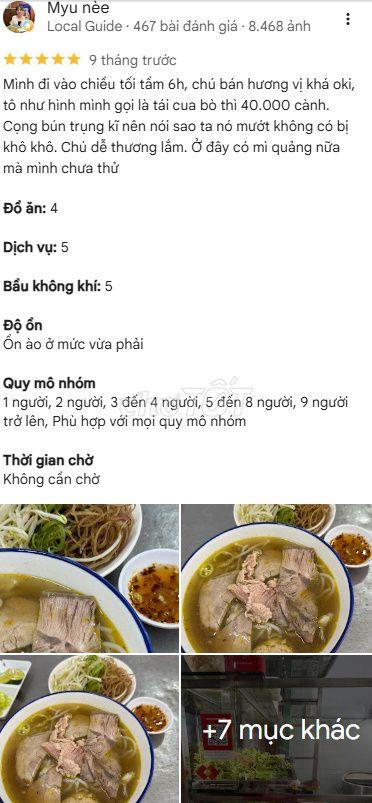 SANG NHƯỢNG QUÁN BÚN BÒ