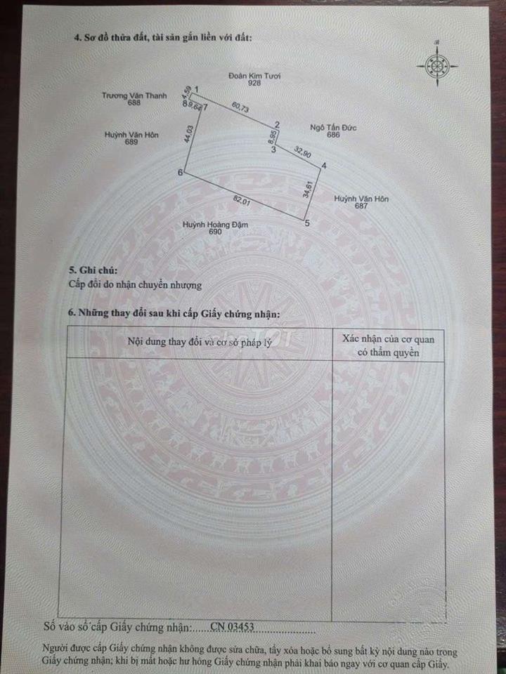 Bán đất trồng khoái, 3645m2
