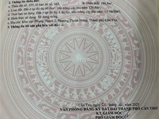 BÁN ĐẤT MẶT TIỀN TUYẾN TRÁNH THỐT NỐT (QL91) - THUẬN HƯNG, CẦN THƠ