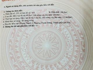 BÁN ĐẤT MẶT TIỀN TUYẾN TRÁNH THỐT NỐT (QL91) - THUẬN HƯNG, CẦN THƠ
