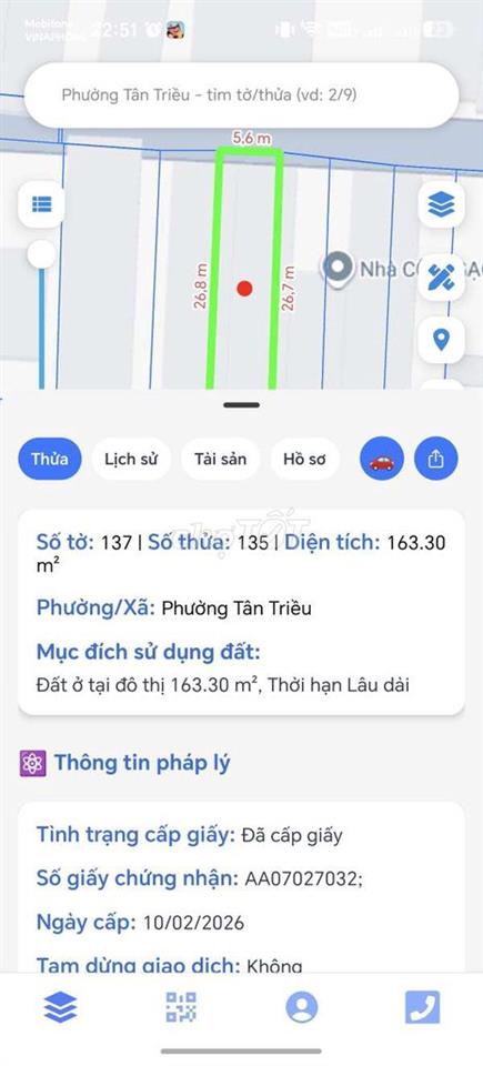BÁN ĐẤT 6X27 TẶNG DÃY PHÒNG TRỌ THU NHẬP 4-5TR/ THÁNG