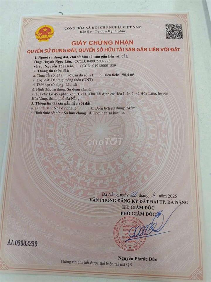 chính chủ cần bán nhà ngay chợ Quan Nam