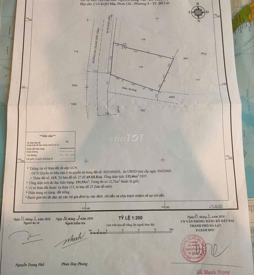 Bán đất trung tâm Đà Lạt, đường Ma Trang Sơn, P.5, lô góc 2 mặt tiền