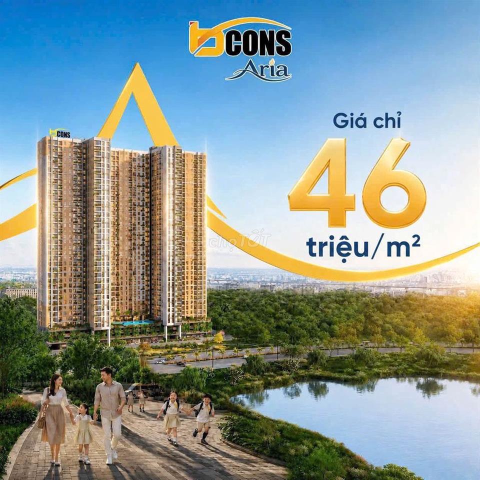 SỞ HỮU 1.5 CHỈ VÀNG + CĂN HỘ BCONS ARIA CHỈ VỚI 2.5 TỈ