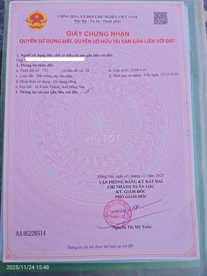🔥 BÁN ĐẤT MẶT TIỀN TỈNH LỘ 766 – XUÂN THÀNH, XUÂN LỘC, ĐỒNG NAI 2,1TỈ