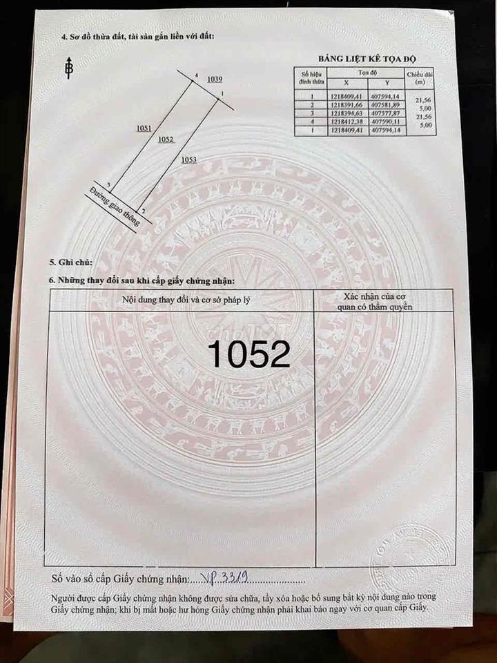 Đất Trảng Dài 107m2 - 799tr - Sổ thổ cư