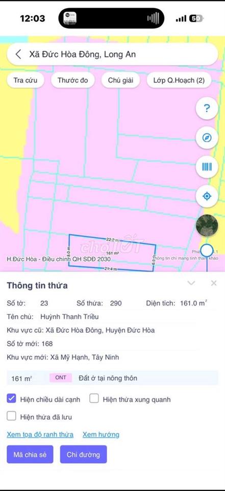 🏡 BÁN ĐẤT CHÍNH CHỦ ĐỨC HÒA LONG AN GIÁ TỐT – CHỈ 2,85 TỶ
