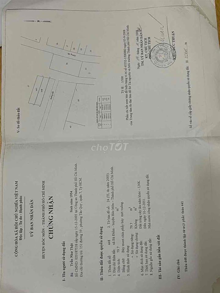 BÁN ĐẤT NÔNG NGHIỆP SỔ RIÊNG – GẦN BẾN XE AN SƯƠNG – KHU DÂN CƯ HIỆN H