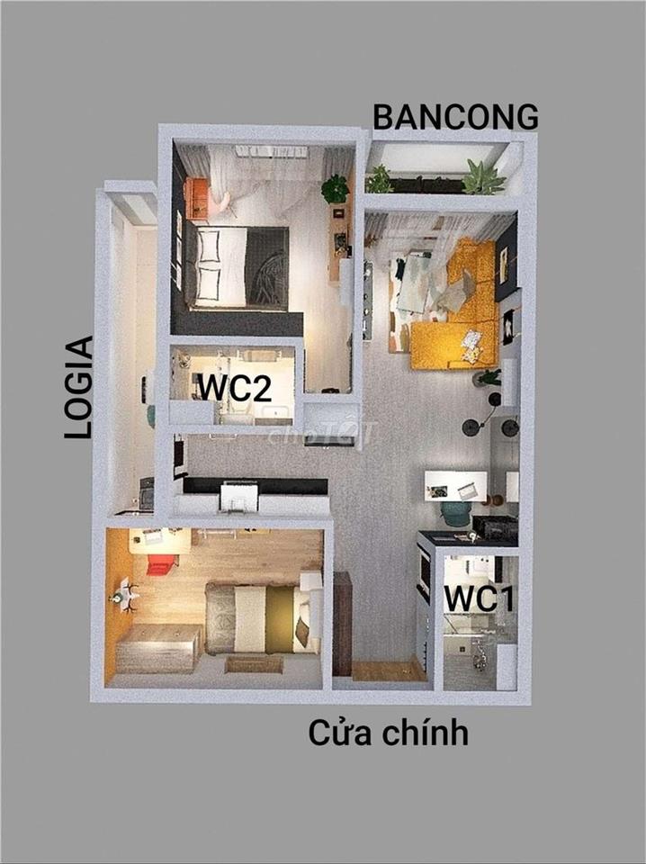 CHO THUÊ LAVITA CHARM 2PN2WC Full NT