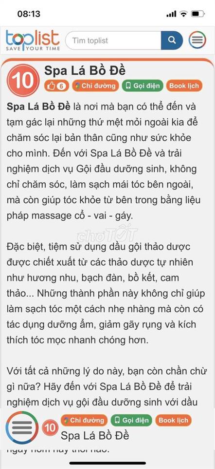 Share mặt bằng spa