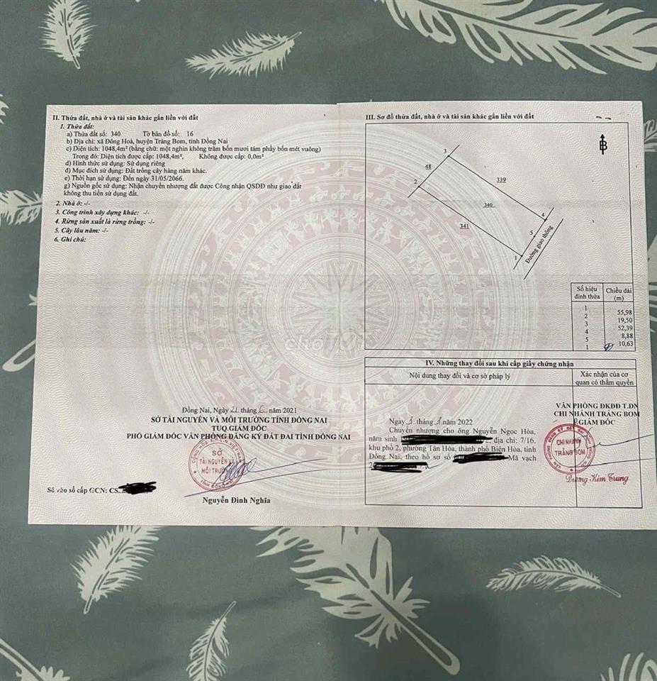 CHÍNH CHỦ BÁN 1048M2 ĐÔNG HÒA - NGANG 19.6M CỰC HIẾM  - Diện tích: 104