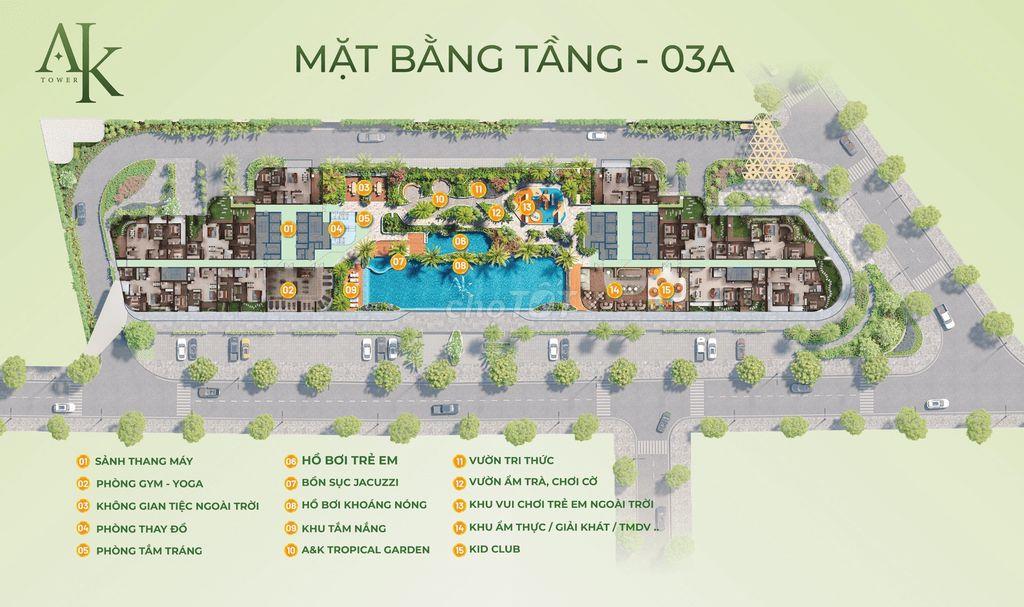 1PN+ 45m² A&K Tower Thuận An 1,896 tỷ, hỗ trợ 68,8tr tiền thuê