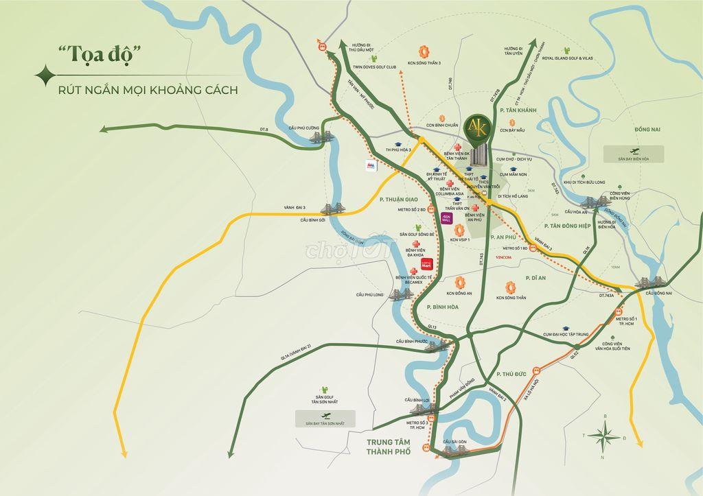 1PN+ 45m² A&K Tower Thuận An 1,896 tỷ, hỗ trợ 68,8tr tiền thuê