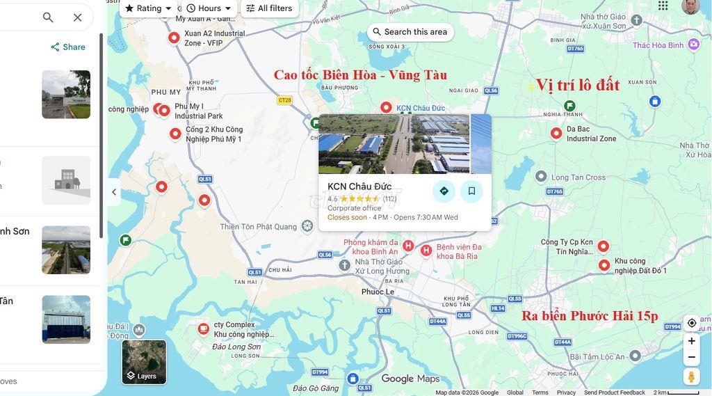 Bán đất thổ cư ngay KCN Châu Đức, sở hữu shr chỉ với 300tr