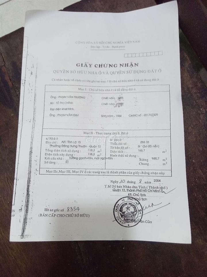 Cho thuê góc 2 mặt tiền đường Tô Ký và ĐHT15 ngang 8,5m dài 12,5m