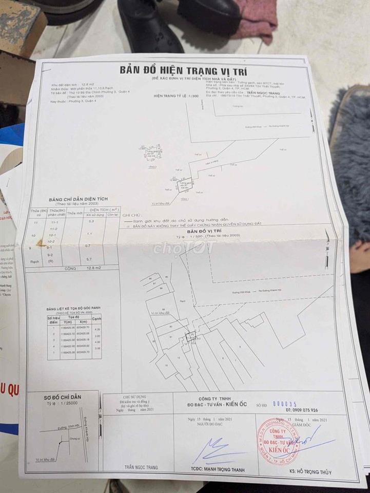 Bán Nhà Quận 4 Hẻm Rộng Nhà 1 Tầng 12,8M2