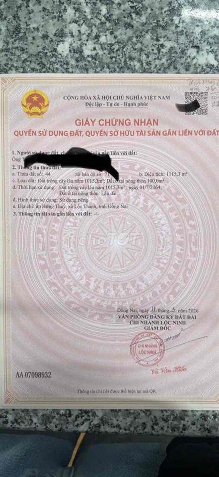 Đất Bình Phước cần bán