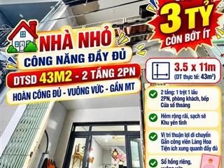 Bán nhà 2 tầng hẻm 255 Phạm Văn Chiêu, Gò Vấp -43m2 chỉ 3ty bớt lộc