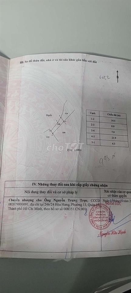 Bán đat mat tien hẻm 2m