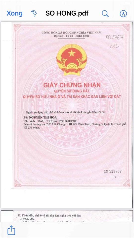 Bán Căn Hộ Chung Cư Bùi Minh Trực III