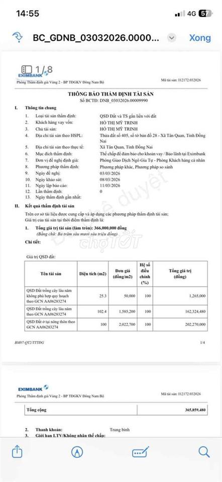 Chính chủ bán đất Tân Quan, Đồng Nai – 227,7m² – có 100m² đất ở