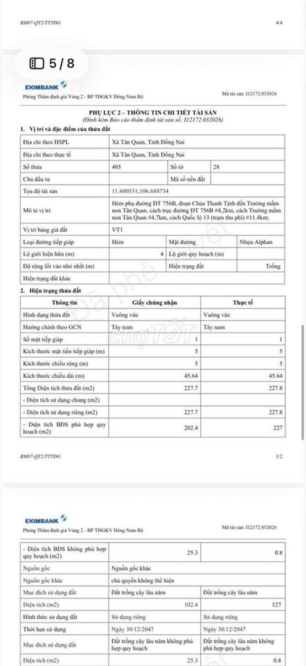 Chính chủ bán đất Tân Quan, Đồng Nai – 227,7m² – có 100m² đất ở