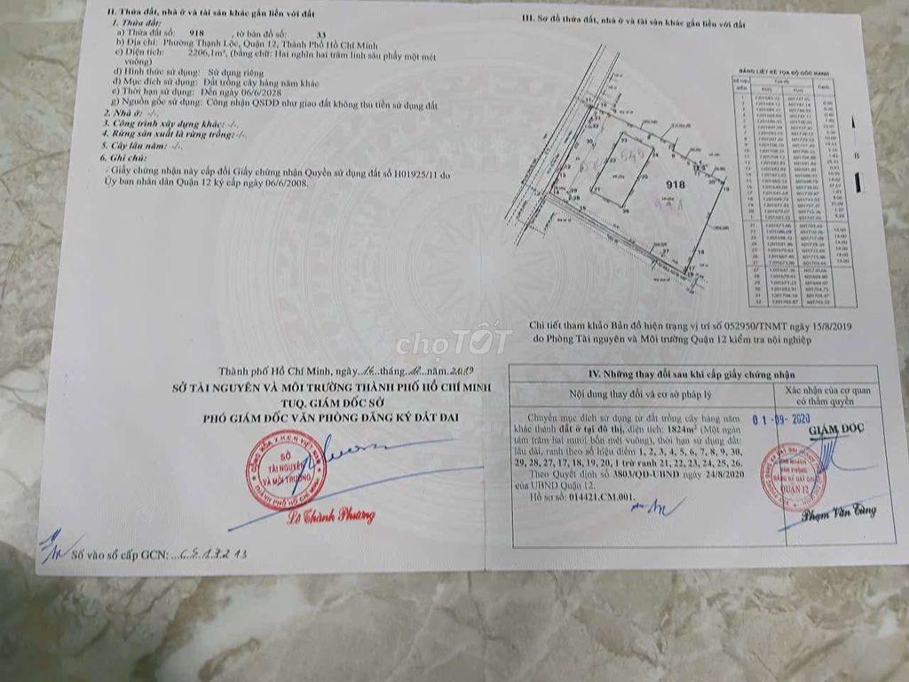 Cần bán đất 2400m mặt tiền khu vực ngã tư ga