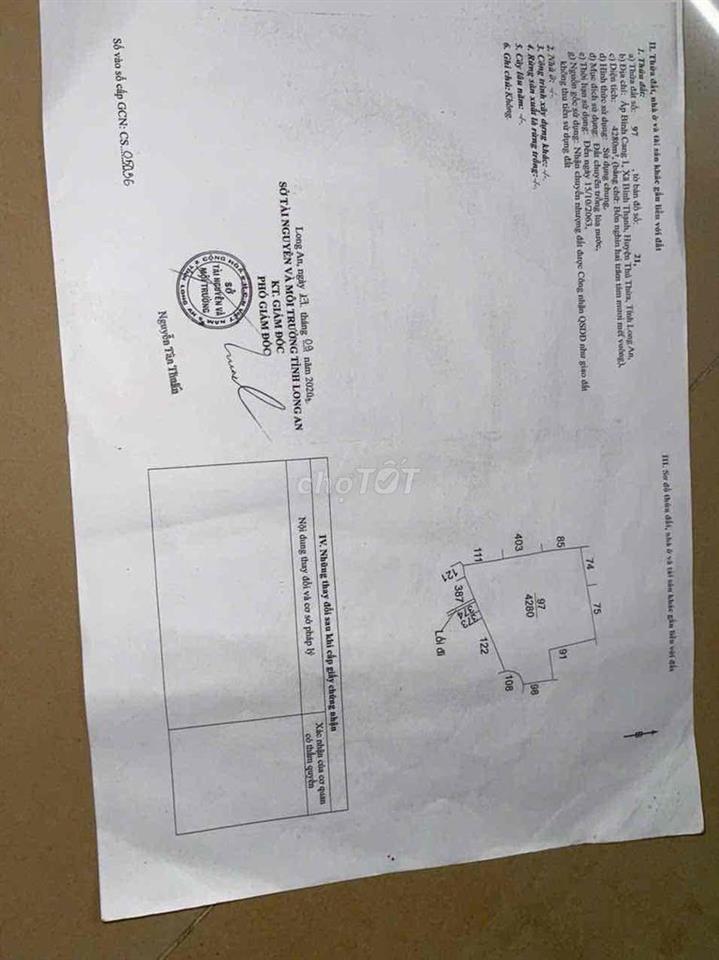 Bán đất Quốc Lộ 1A