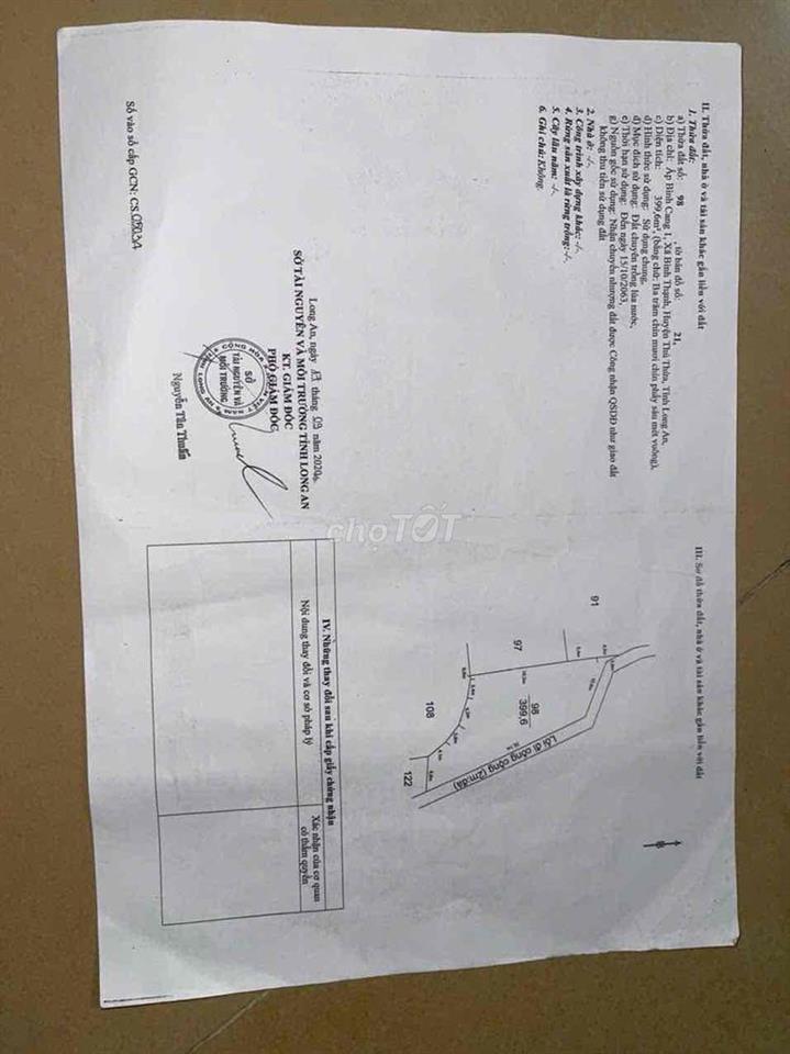 Bán đất Quốc Lộ 1A