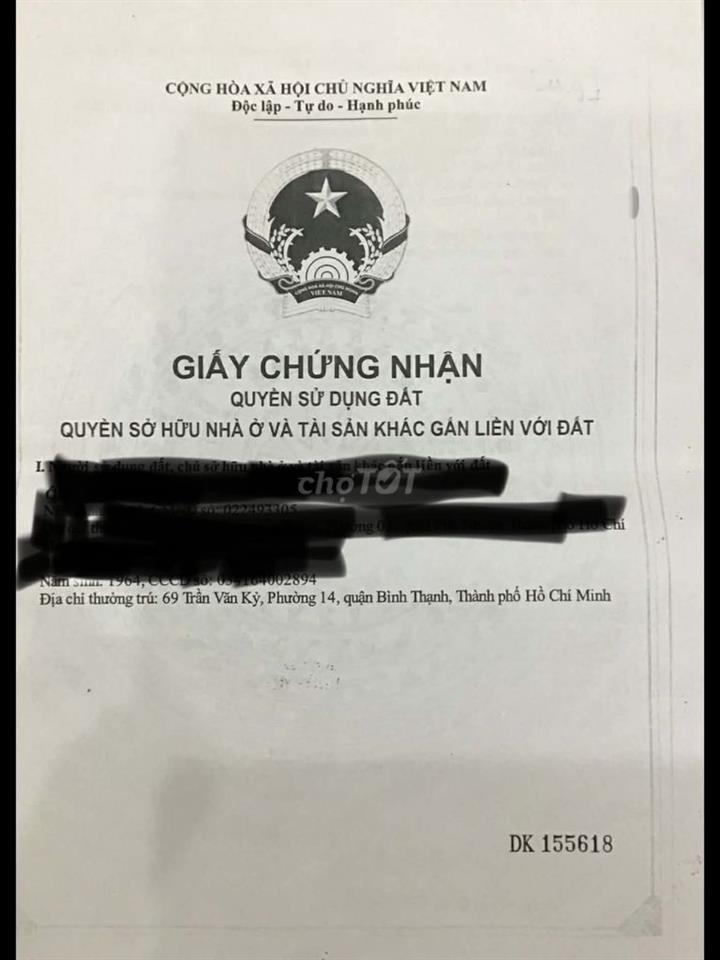 Chính chủ bán nhà mặt tiền đường Trần Văn Kỷ, Bình Thạnh