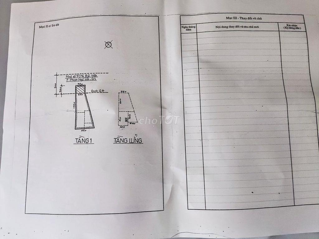 Bán nhà bùi viện quận 1