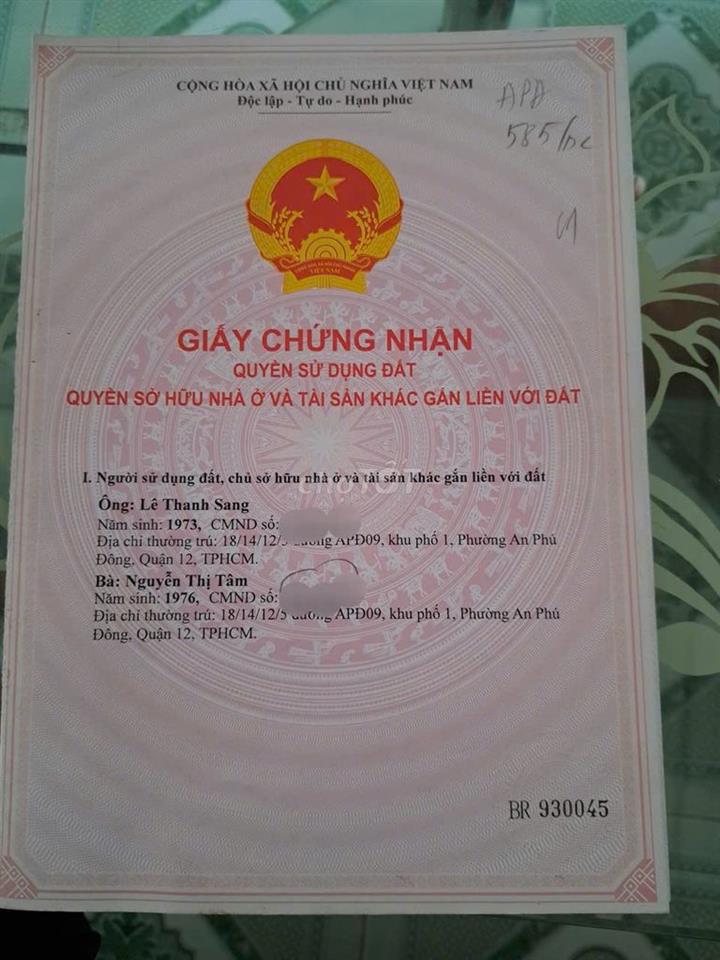 QUẬN 12 - AN PHÚ ĐÔNG