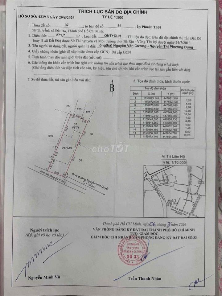 CHÍNH CHỦ BÁN NHÀ TRUNG TÂM CHỢ ĐẤT ĐỎ - CÁCH BIỂN 6km