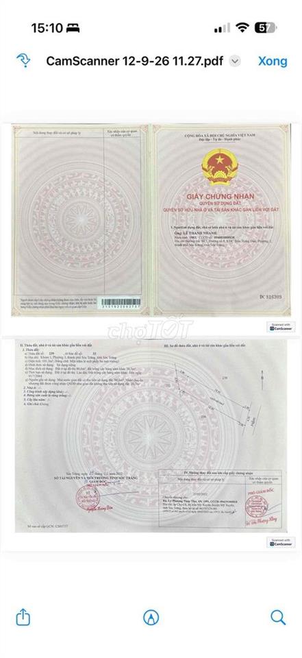Đất nền hẻm 134 Trần Văn Bảy