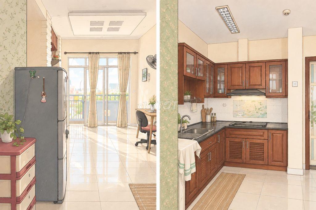 Chính chủ cho thuê căn hộ giá rẻ Hoàng Kim 2pn,8trđ/tháng có nội thất