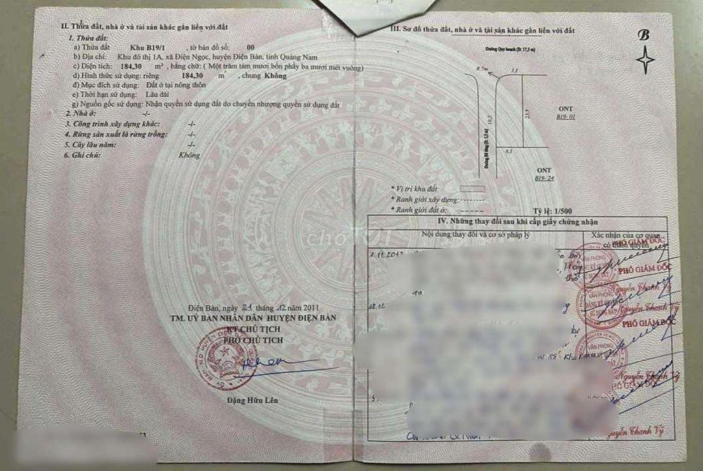Lô góc 186mv sát FPT và trục chính Hội An - Đà Nẵng