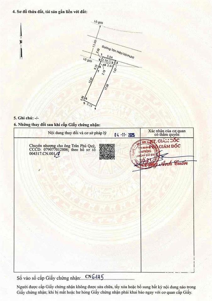 Bán đất mặt tiền đường Đặng Thị Thanh