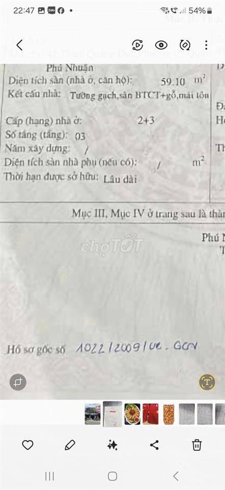 NHÀ CHÍNH CHỦ CẦN BÁN