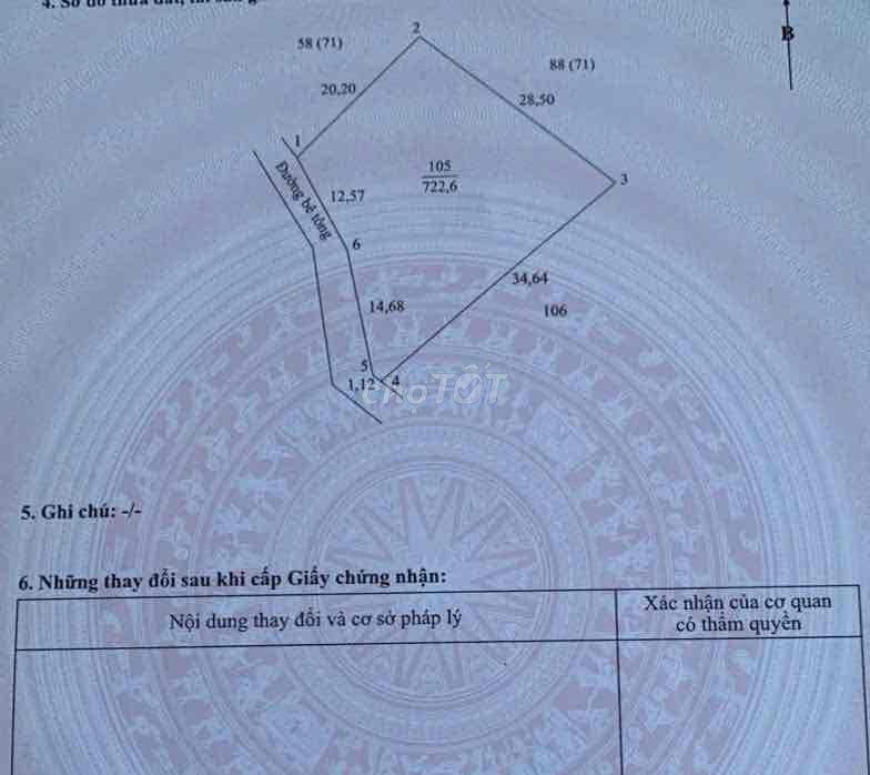 Đất An Phước Cái Nhum 722,6m2 Cây Lâu Năm