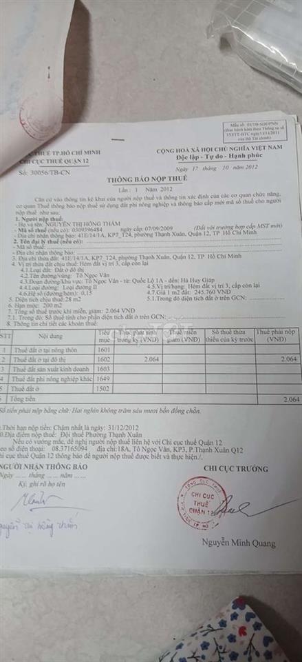 Nhà cần bán_ Thạnh Xuân 22