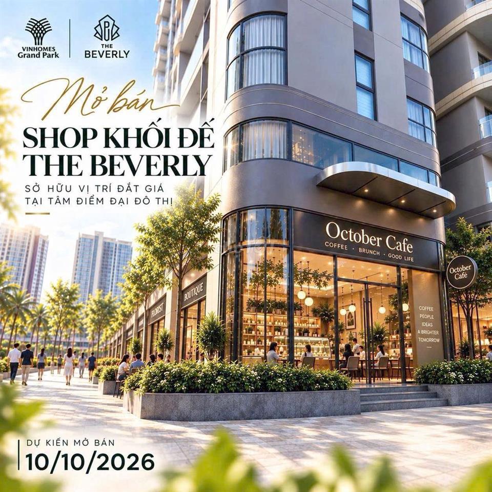 Bán Shophouse Căn Góc The Beverly Vinhomes Grand Park 78,5m -11,3 Tỷ