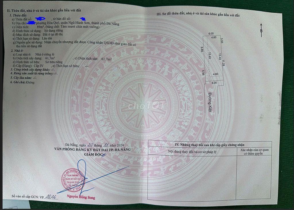 🏡 BÁN NHÀ K115 BÌNH KỲ – HÒA QUÝ