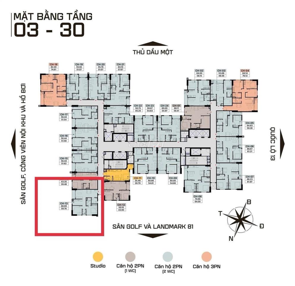 Diamond Boulevard 2PN - 2WC 66,99m² tầng 26 – bán nhanh, giá 2,6 tỷ