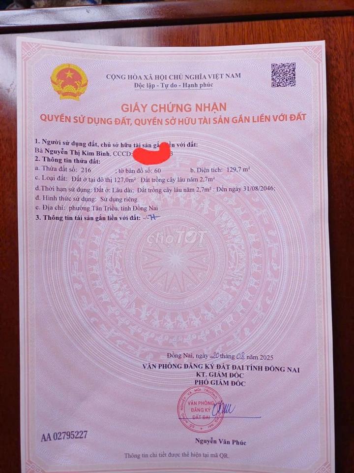 Chính chủ bán nhà cấp 4 gần cầu Bạch Đằng 2 giáp ranh TP. HCM mới