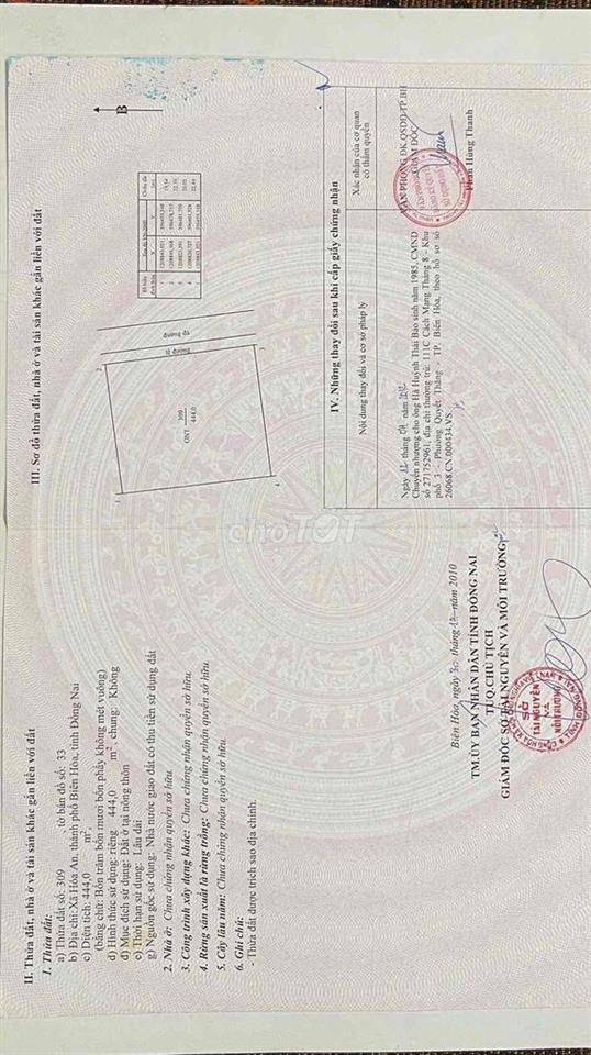 Đất biệt thự 450m2 thổ cư gần công ty pon chen cạnh trường thpt chu vă