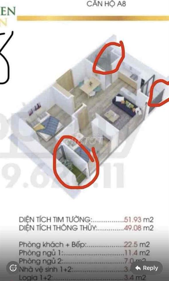 pass hợp đồng thuê căn 2pn eco green saigon
