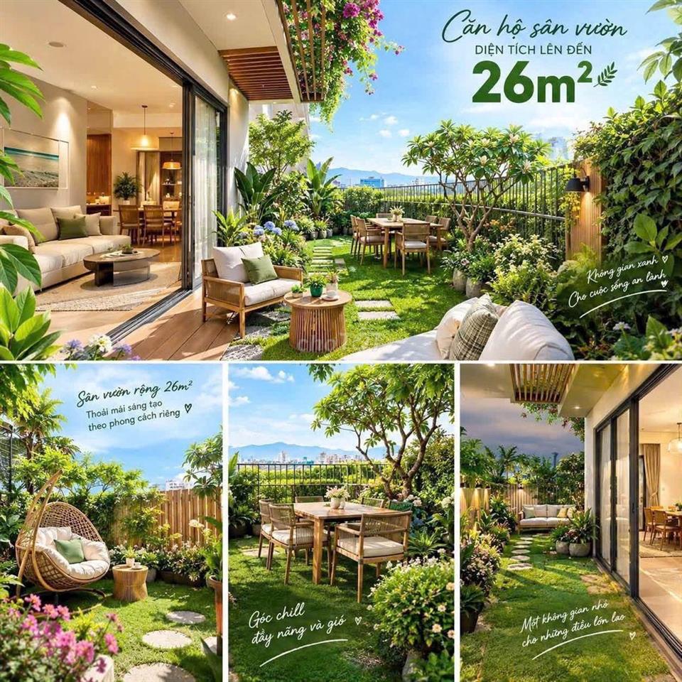 ĐỘC NHẤT - CĂN HỘ SÂN VƯỜN KẾ SÔNG KỀ BIỂN 80M2 CHỈ 2.648 TỶ