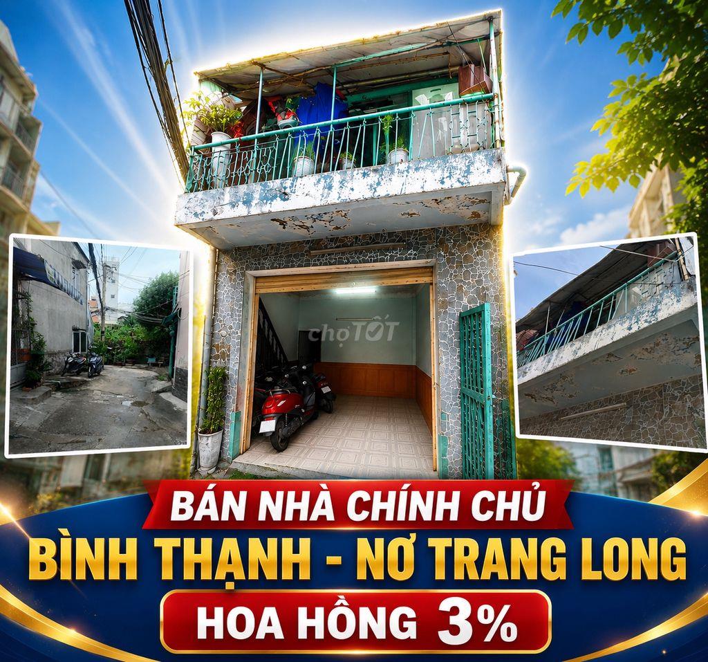 [TÔI CHÍNH CHỦ ] NHÀ BÁN NƠ TRANG LONG – 2PN – 2WC – 2 MẶT HẺM THOÁNG