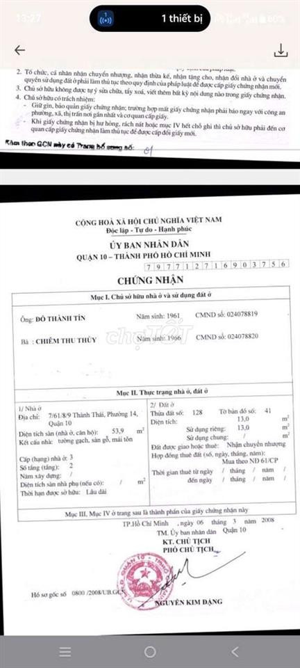 bán nhà riêng quận 10 chính chủ 